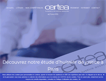 Tablet Screenshot of certea-huissier.fr